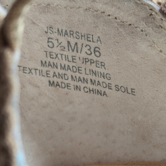 Jessica Simpson Marshela Ankle-Strap Platform Wedge Sandals Beige Size 5.5M/6M - Picture 12 of 12